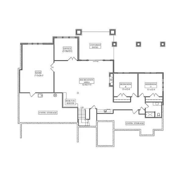 Mediterranean House Plan Lower Level Floor - Emerald Park Luxury Home 101S-0045 | House Plans and More