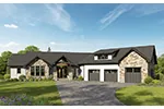 Waterfront House Plan Front of House 101S-0046