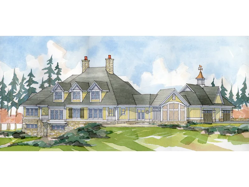 Shingle House Plan Color Image of House - Selena Manor Luxury Farmhouse 105S-0001 - Shop House Plans and More