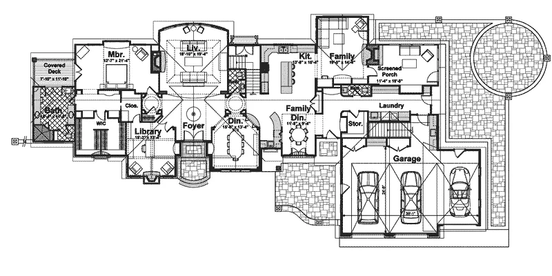 Luxury House Plan First Floor - Killarney Manor Luxury Home 105S-0002 - Search House Plans and More