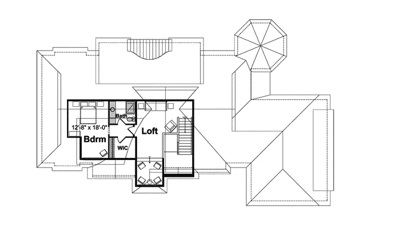 European House Plan Second Floor - Riordan Manor Luxury Tudor Home 105S-0004 - Shop House Plans and More