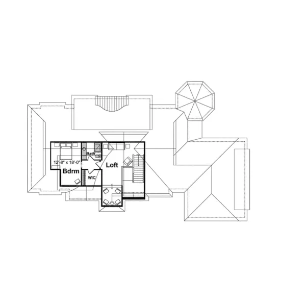 Tudor House Plan Second Floor - Riordan Manor Luxury Tudor Home 105S-0004 - Shop House Plans and More