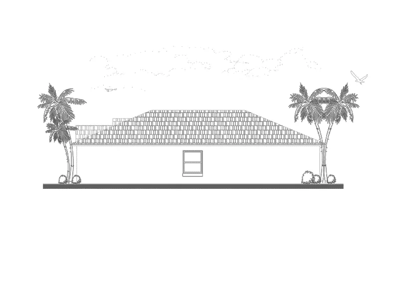 Sunbelt House Plan Right Elevation - La Palma Sunbelt Ranch Home 106D-0005 - Shop House Plans and More