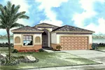 Spanish House Plan Front Image - Verde Hill Stucco Ranch Home 106D-0010 - Shop House Plans and More