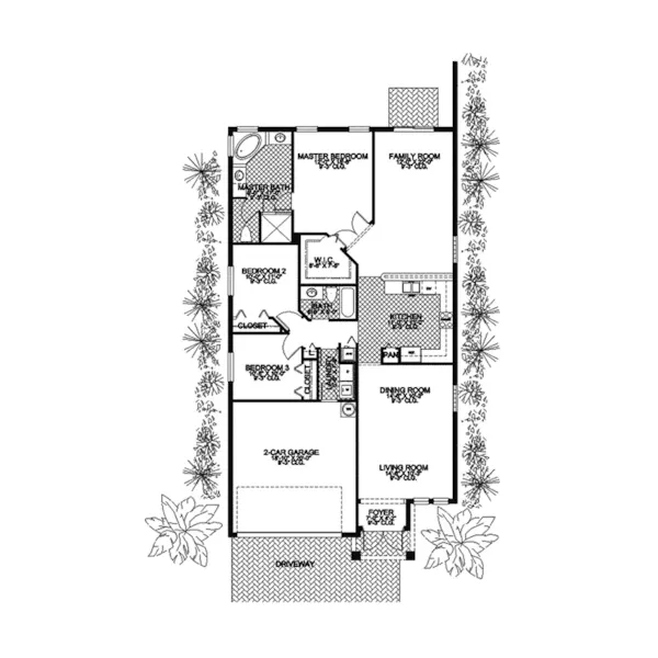 Florida House Plan First Floor - Lauderhill Ranch Home 106D-0016 - Shop House Plans and More