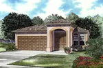 Stucco Ranch House Has Grand Front Entry