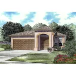 Stucco Ranch House Has Grand Front Entry