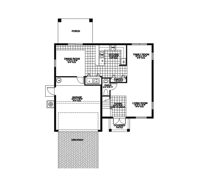 Adobe House Plans & Southwestern Home Design First Floor - Melrose Park Sunbelt Home 106D-0022 - Shop House Plans and More