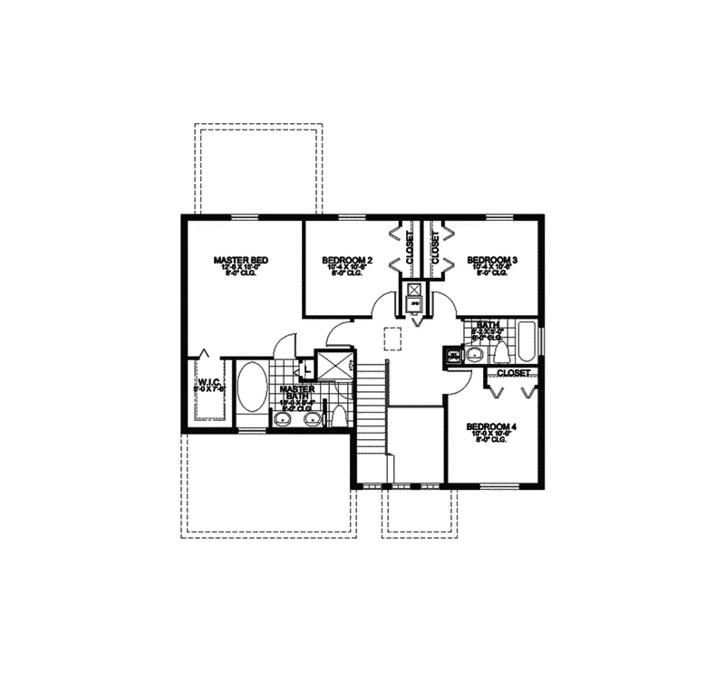 Santa Fe House Plan Second Floor - Melrose Park Sunbelt Home 106D-0022 - Shop House Plans and More