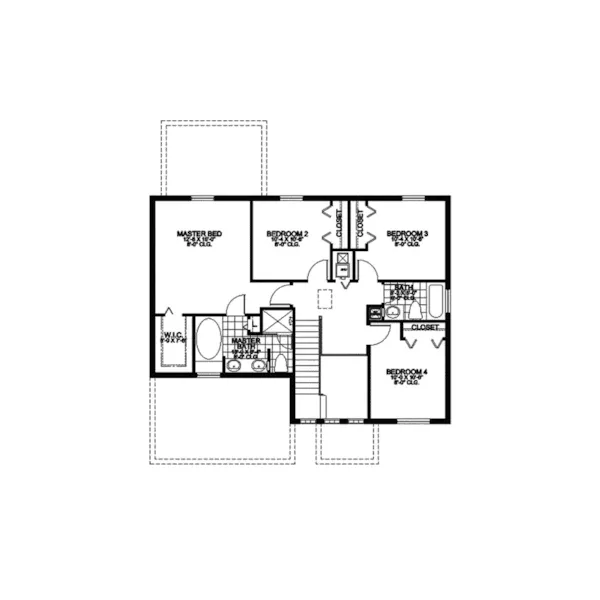 Southwestern House Plan Second Floor - Melrose Park Sunbelt Home 106D-0022 - Shop House Plans and More