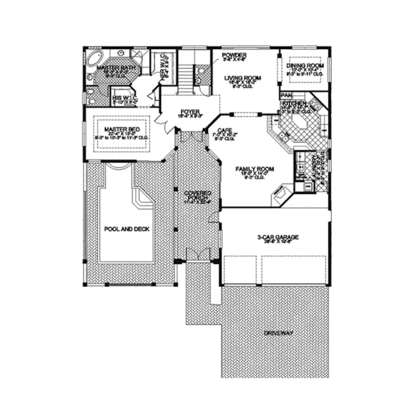 Mediterranean House Plan First Floor - Gulfstream Park Luxury Home 106D-0024 - Search House Plans and More