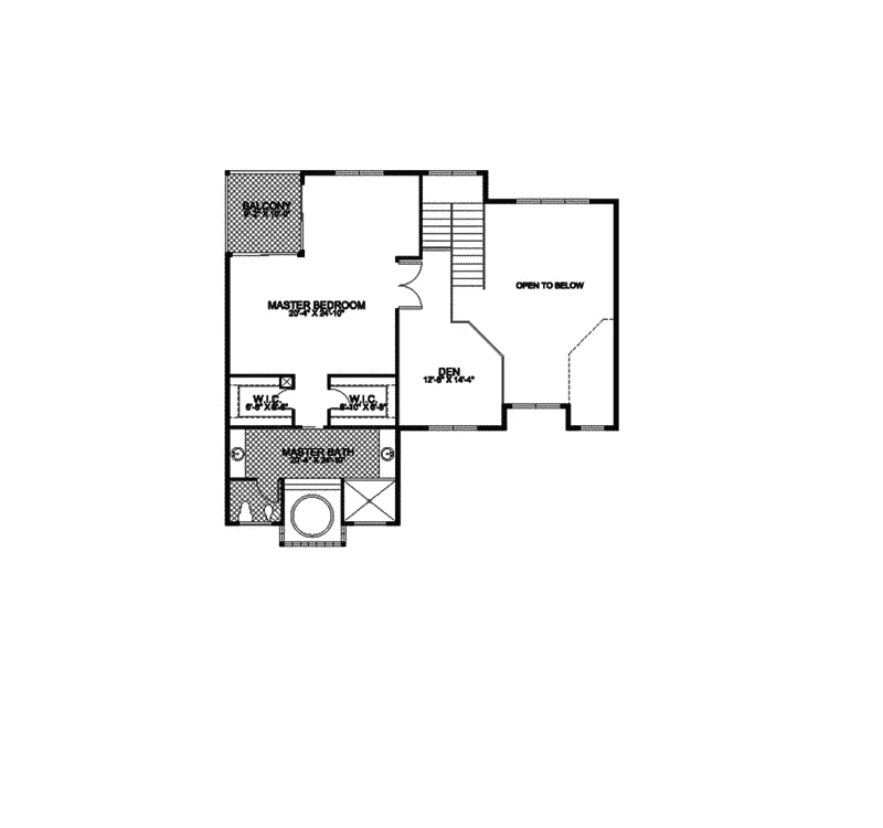 Adobe House Plans & Southwestern Home Design Second Floor - Bonaventure Bay Santa Fe Home 106D-0025 - Search House Plans and More