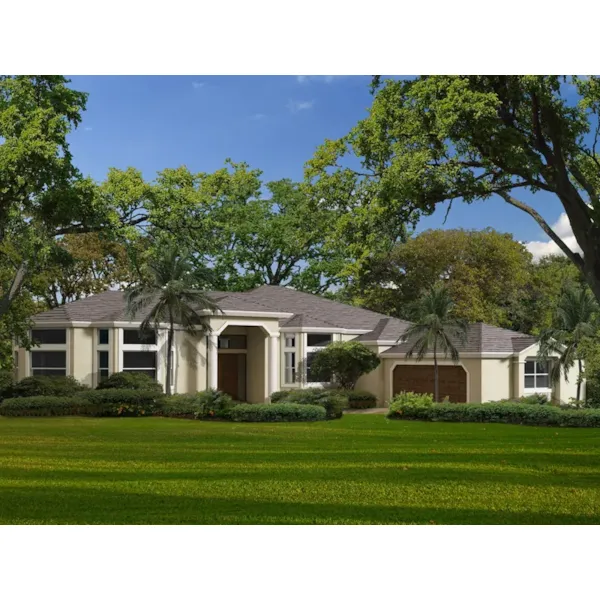 Elegant Bay Windows And Double-Door Entry