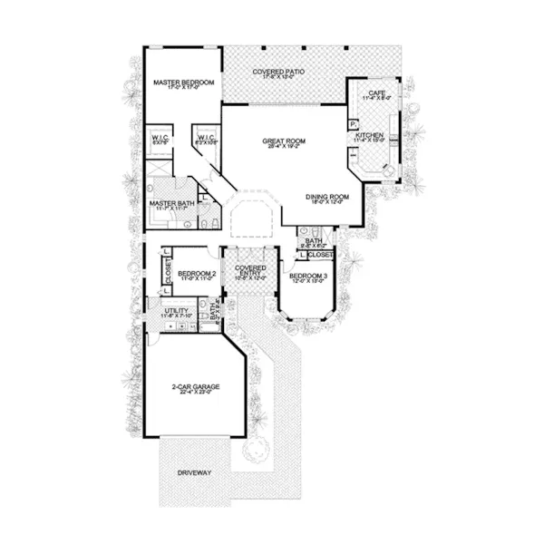 Adobe House Plans & Southwestern Home Design First Floor - Grand Cypress Luxury Home 106D-0035 - Search House Plans and More