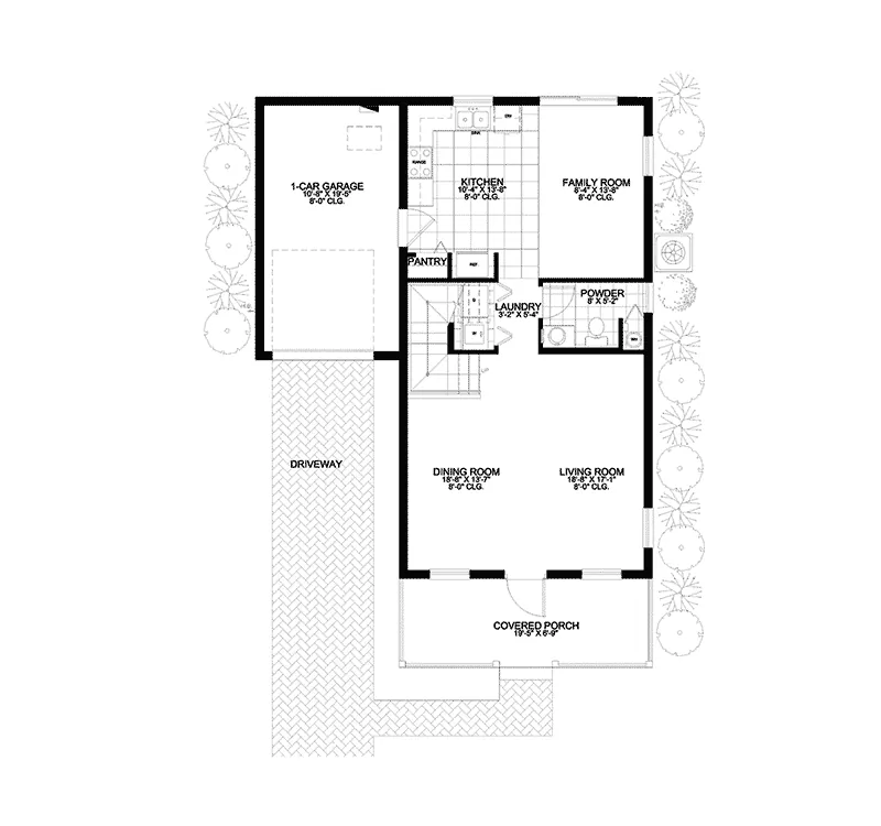 Cabin & Cottage House Plan First Floor - Sheridan Plantation Home 106D-0041 - Shop House Plans and More