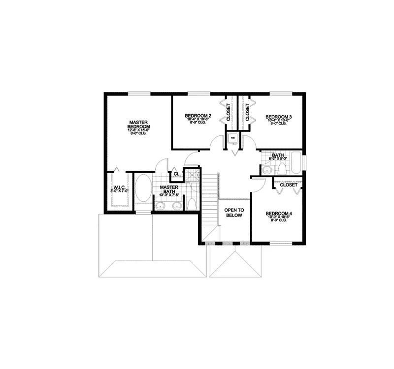 Sunbelt House Plan Second Floor - Tamarac Contemporary Home 106D-0043 - Shop House Plans and More