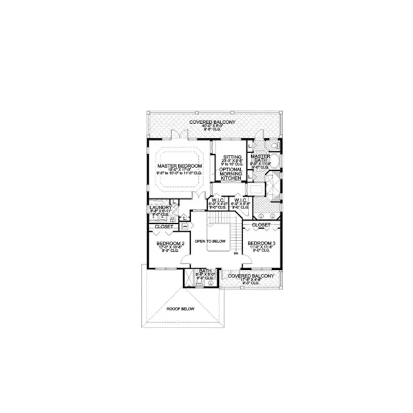 Southwestern House Plan Second Floor - Avalon Bay Contemporary Home 106D-0048 - Search House Plans and More