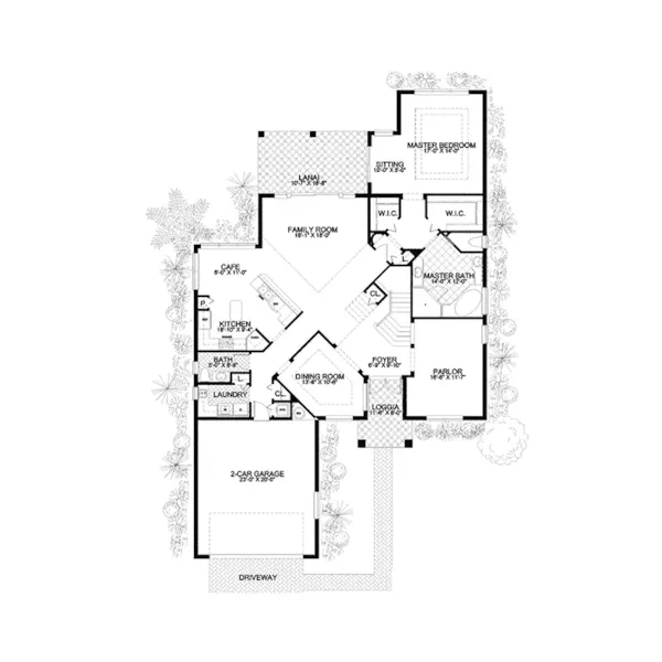 Florida House Plan First Floor - Warrington Heights Sunbelt Home 106D-0049 - Shop House Plans and More