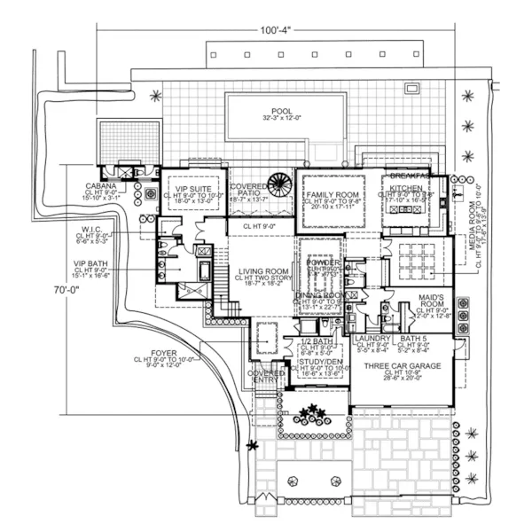 Modern House Plan First Floor - Mio Luxury Modern Home 106D-0051 - Shop House Plans and More