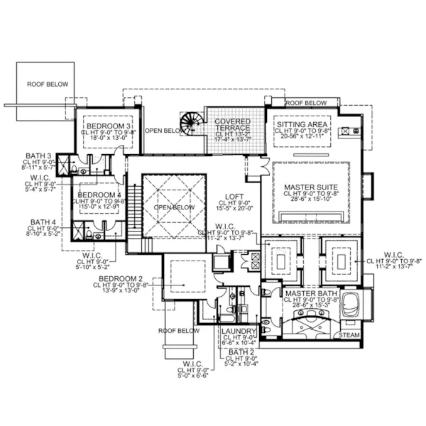 Modern House Plan Second Floor - Mio Luxury Modern Home 106D-0051 - Shop House Plans and More