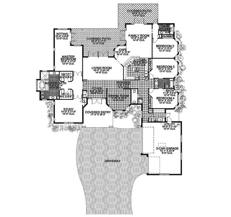Ranch House Plan First Floor - Bonita Shores Luxury Home 106S-0005 - Search House Plans and More