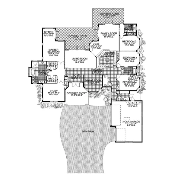 Southwestern House Plan First Floor - Bonita Shores Luxury Home 106S-0005 - Search House Plans and More