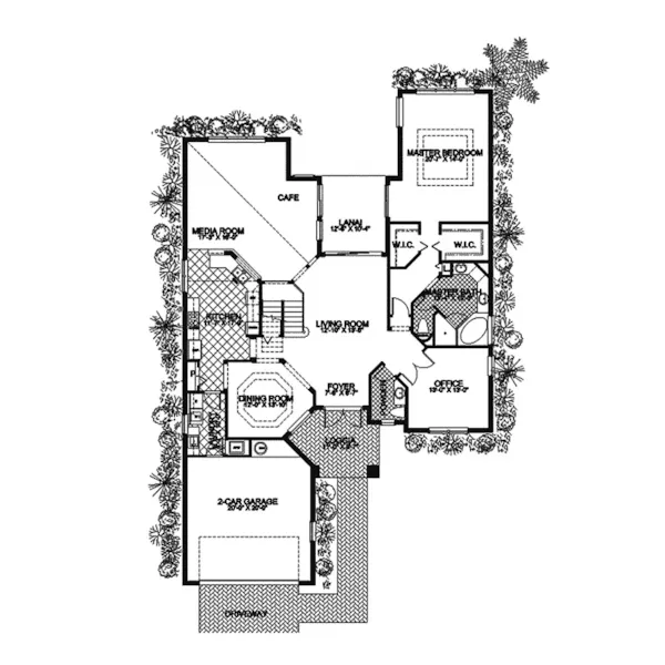 Mediterranean House Plan First Floor - Naples Manor Luxury Home 106S-0013 - Shop House Plans and More