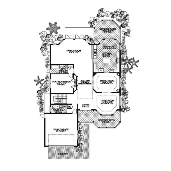 Florida House Plan First Floor - Charlotte Harbor Luxury Home 106S-0014 - Search House Plans and More