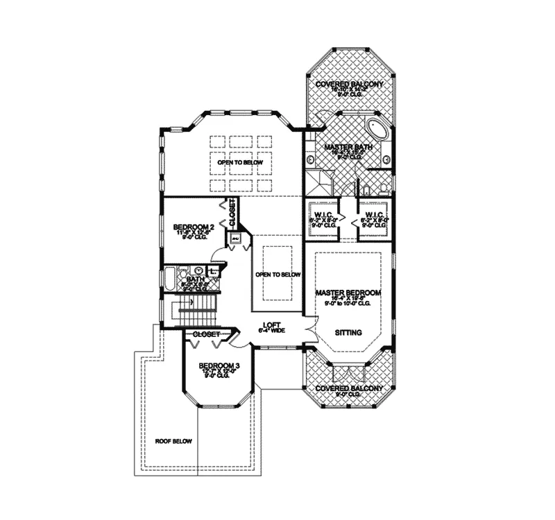Cabin & Cottage House Plan Second Floor - Charlotte Harbor Luxury Home 106S-0014 - Search House Plans and More