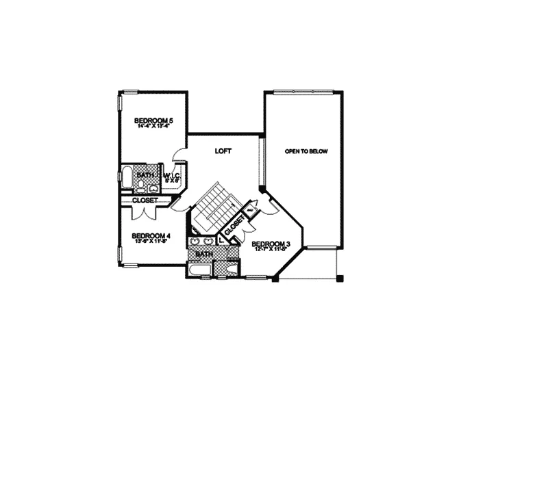 Sunbelt House Plan Second Floor - Pinellas Park Luxury Home 106S-0017 - Shop House Plans and More