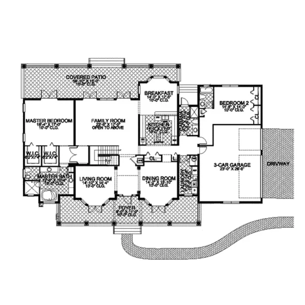 Sunbelt House Plan First Floor - Sebastian Manor Luxury Home 106S-0018 - Shop House Plans and More