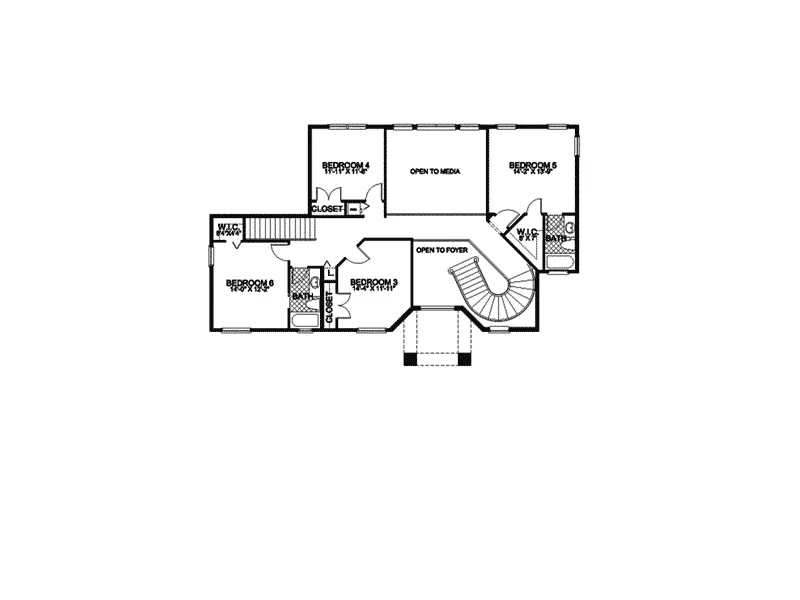 Sunbelt House Plan Second Floor - Miramar Beach Sunbelt Home 106S-0021 - Shop House Plans and More