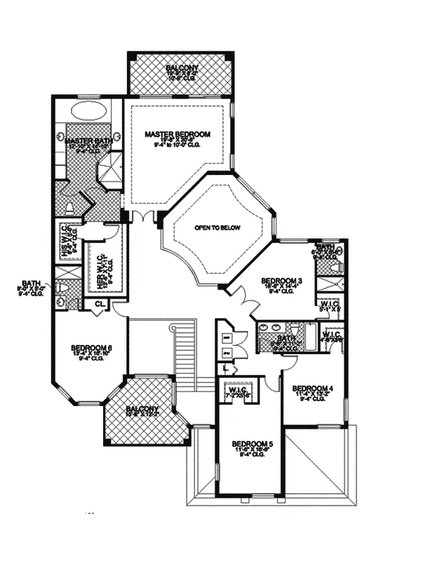 Mediterranean House Plan Second Floor - Bonifay Manor Mediterranean 106S-0030 - Search House Plans and More