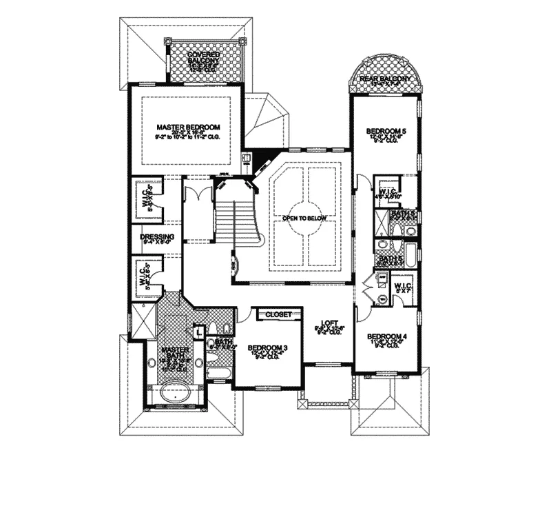 Luxury House Plan Second Floor - Pensacola Canyon Southwest Home 106S-0033 - Shop House Plans and More