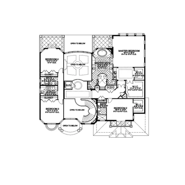 Mediterranean House Plan Second Floor - Leonia Mediterranean Home 106S-0035 - Shop House Plans and More