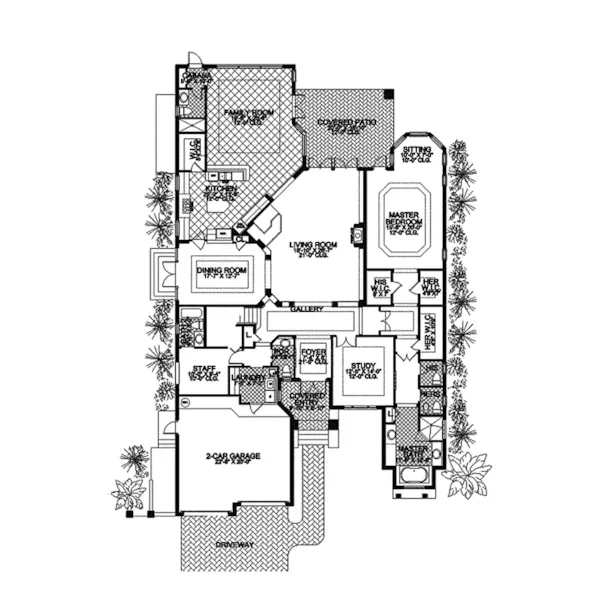 Spanish House Plan First Floor - Willis Landing Luxury Home 106S-0037 - Shop House Plans and More