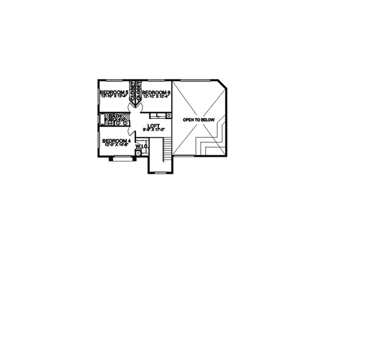 Sunbelt House Plan Second Floor - Shalimar Bay Santa Fe Home 106S-0038 - Shop House Plans and More