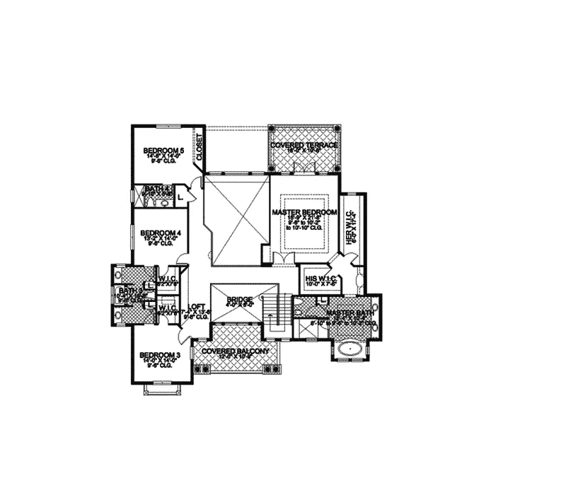 Luxury House Plan Second Floor - Osceola Point Mediterranean 106S-0039 - Shop House Plans and More