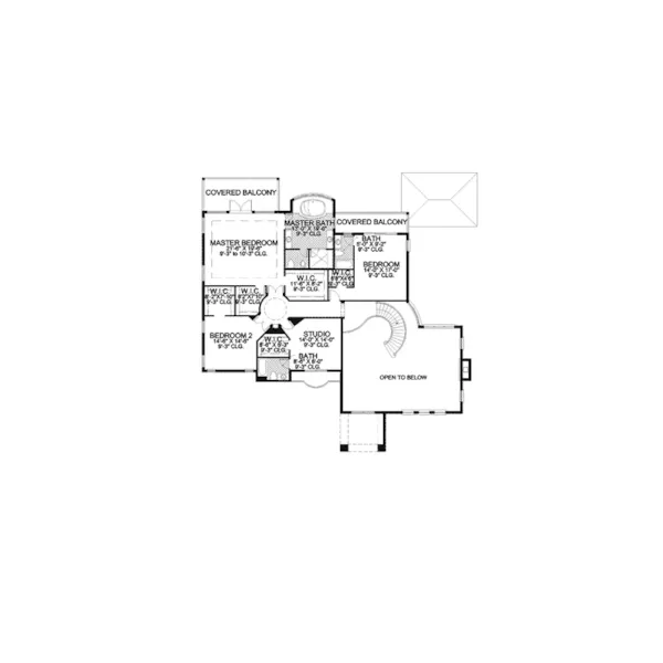 Spanish House Plan Second Floor - Bay Hill Mediterranean Home 106S-0040 - Search House Plans and More