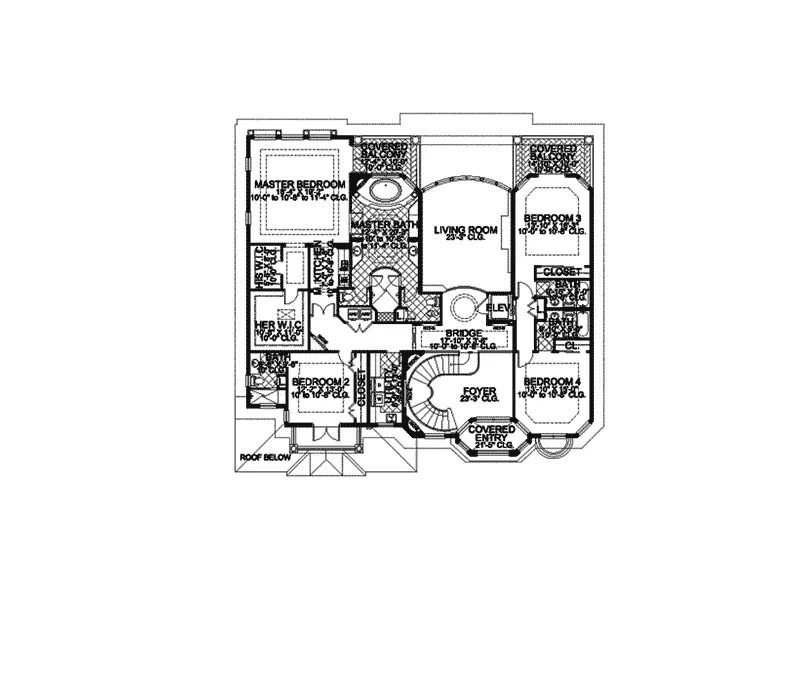 Florida House Plan Second Floor - Pirate Bay Mediterranean Home 106S-0041 - Shop House Plans and More