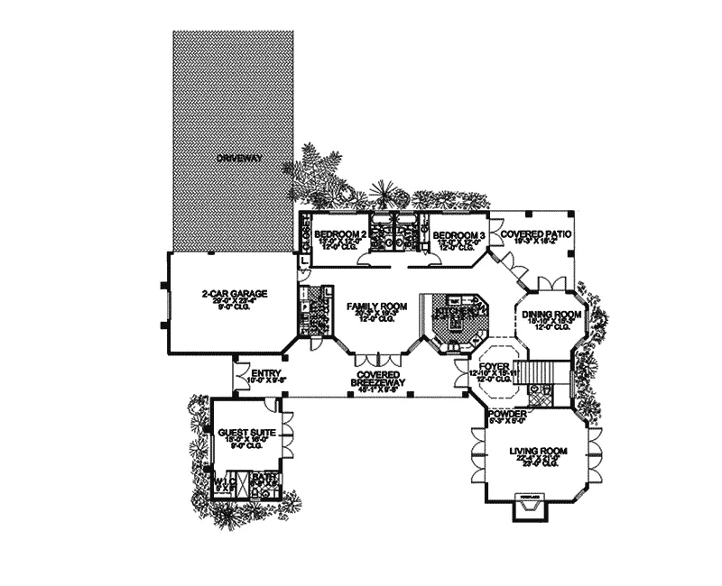 Luxury House Plan First Floor - Buckhead Ridge Sunbelt Home 106S-0043 - Search House Plans and More