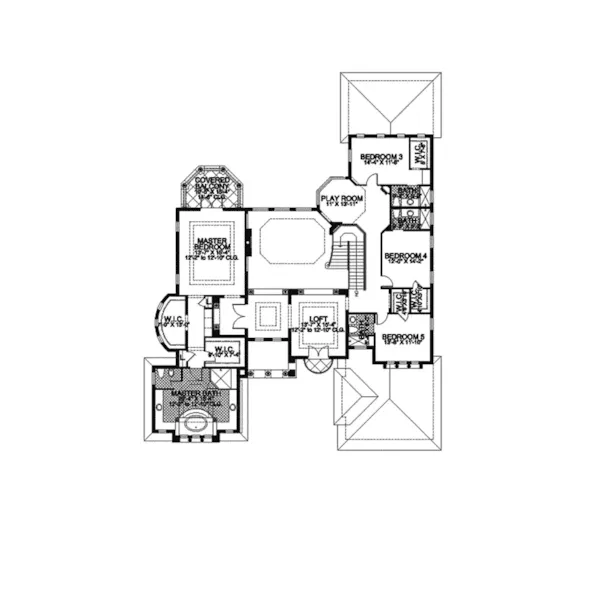 Southwestern House Plan Second Floor - Santa Rosa Beach Spanish Home 106S-0045 - Shop House Plans and More