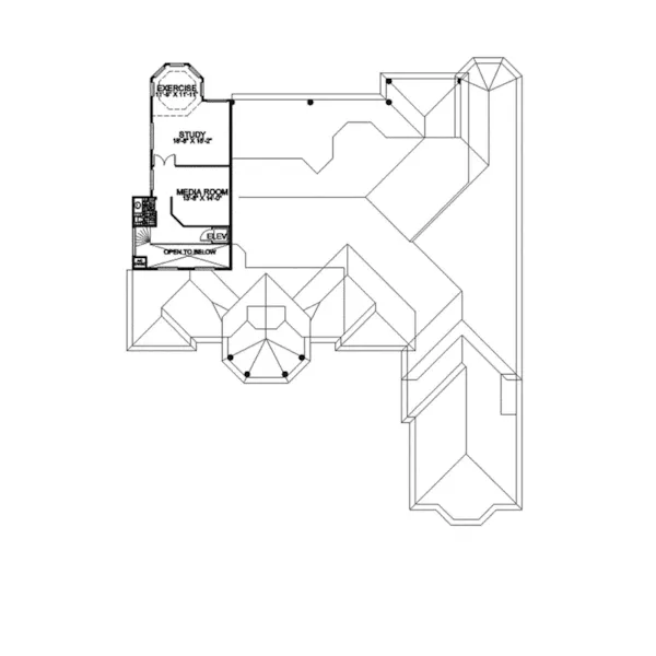 Adobe House Plans & Southwestern Home Design Second Floor - Lucinda Mediterranean Home 106S-0048 - Shop House Plans and More