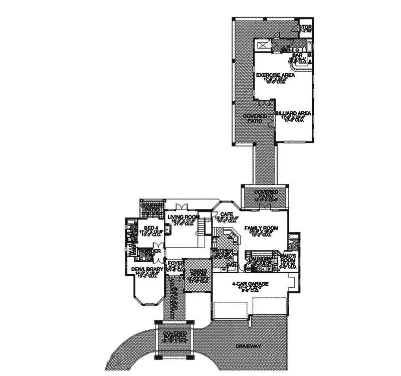 Sunbelt House Plan First Floor - Sunbeam Manor Luxury Home 106S-0054 - Shop House Plans and More