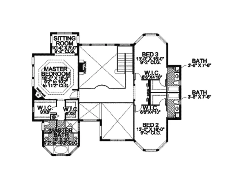 Southwestern House Plan Second Floor - Sunbeam Manor Luxury Home 106S-0054 - Shop House Plans and More