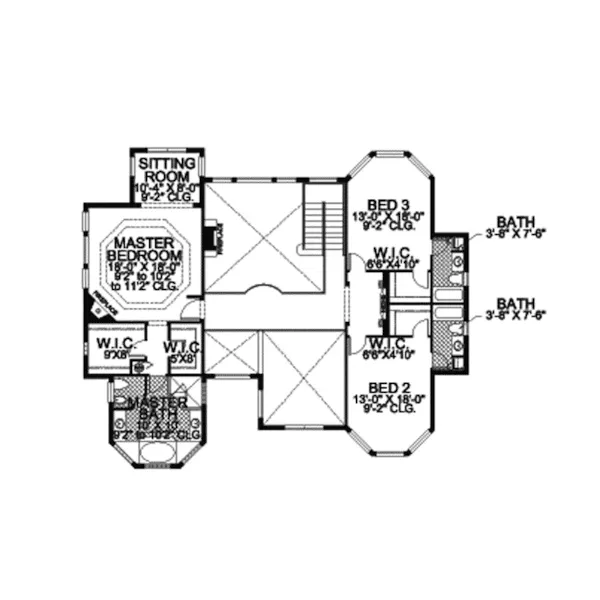 Adobe House Plans & Southwestern Home Design Second Floor - Sunbeam Manor Luxury Home 106S-0054 - Shop House Plans and More