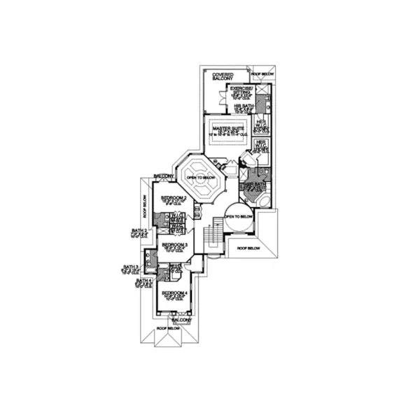 Southwestern House Plan Second Floor - Baymeadows Luxury Home 106S-0055 - Search House Plans and More