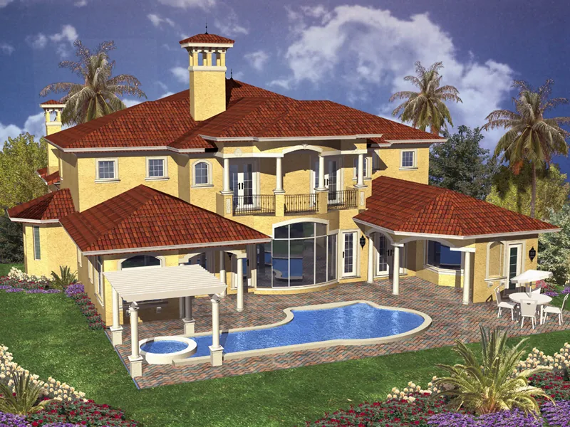 Luxury House Plan Color Image of House - Point La Vista Spanish Home 106S-0056 - Shop House Plans and More