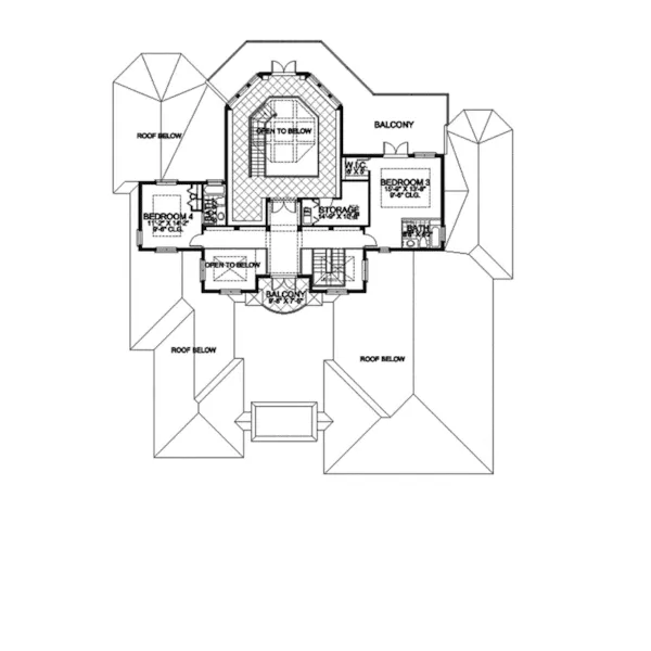 Luxury House Plan Second Floor - Fairway Heights Floridian Home 106S-0058 - Search House Plans and More