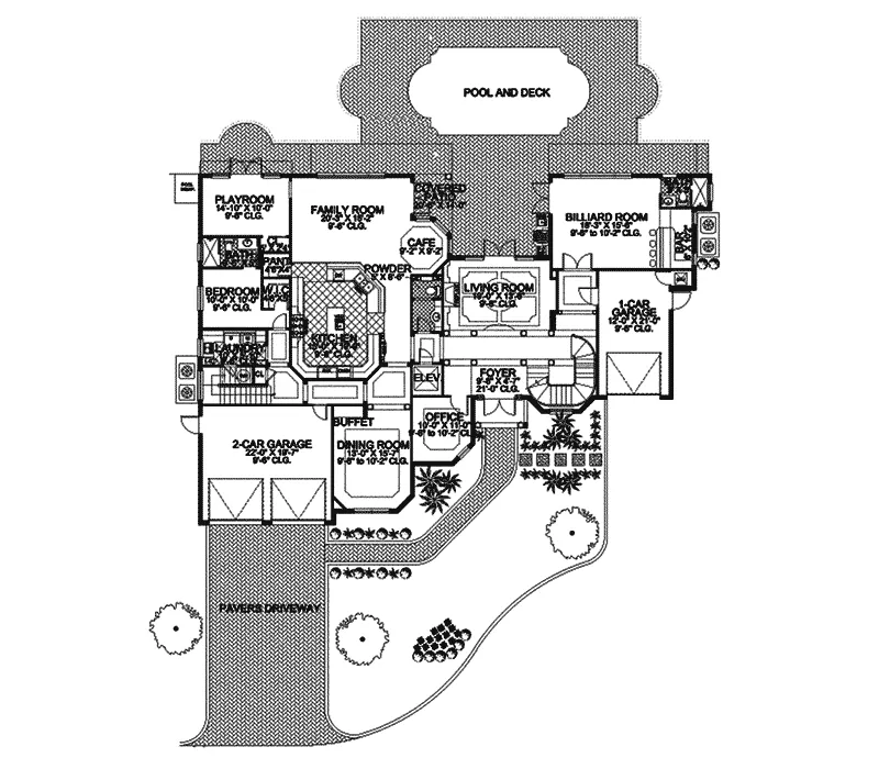 Luxury House Plan First Floor - Isleworth Manor Santa Fe Home 106S-0060 - Search House Plans and More